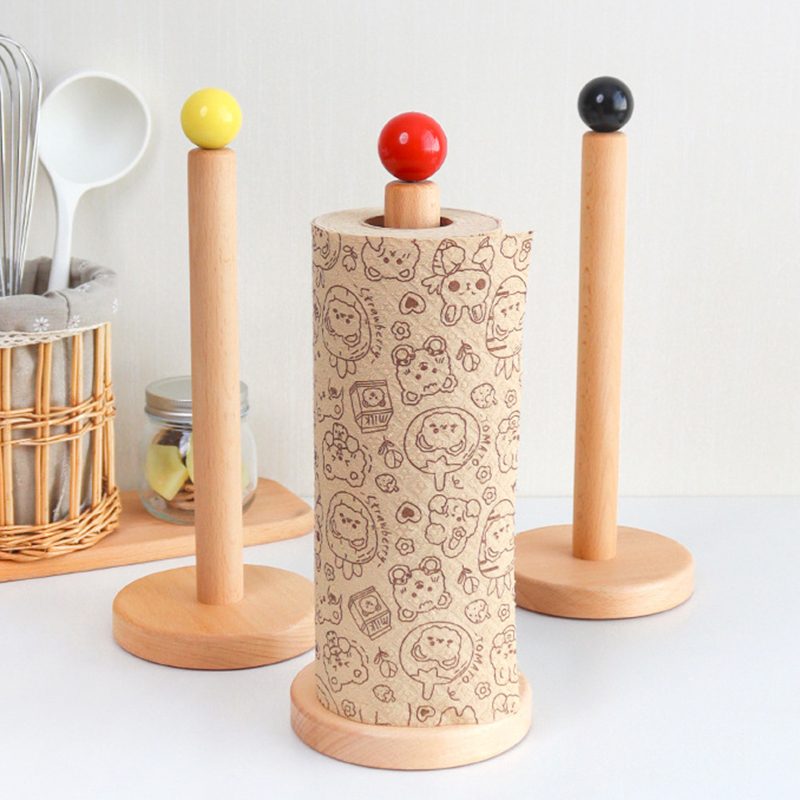 Commercial Kitchen Wall Shelves - Wood Paper Towel Holder Durable Anti-Skid