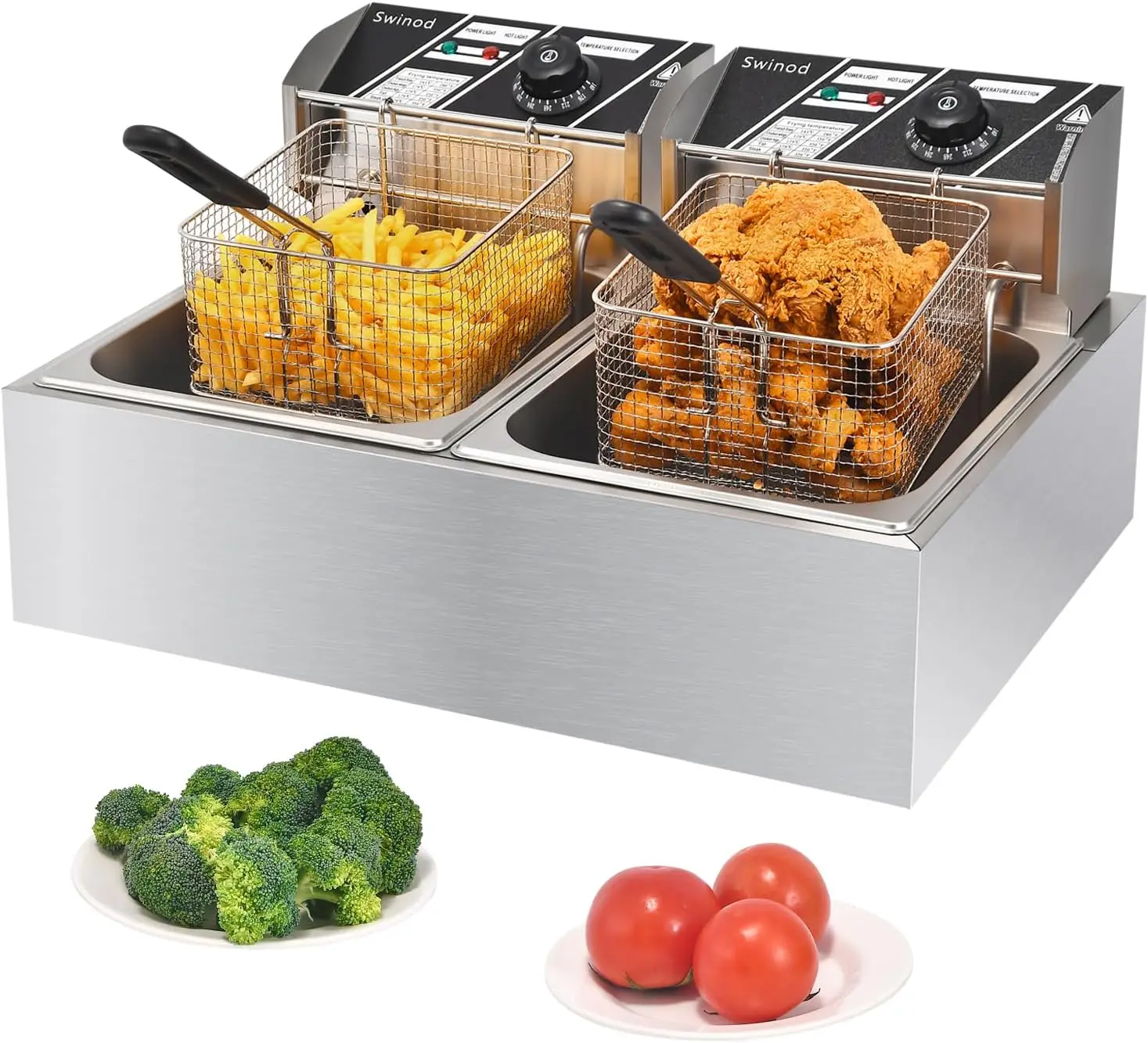 Deep Fryer Commercial - Commercial Deep Fryer with Baskets, 3400W