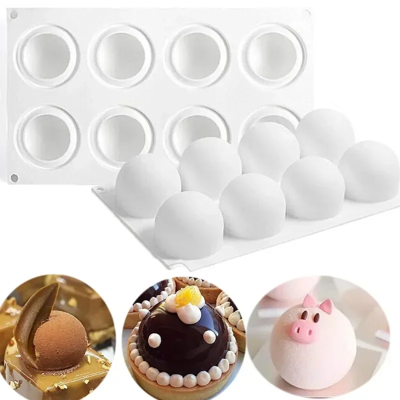 Commercial Kitchen Accessories - 3D Sphere Silicone Mold For Mousse