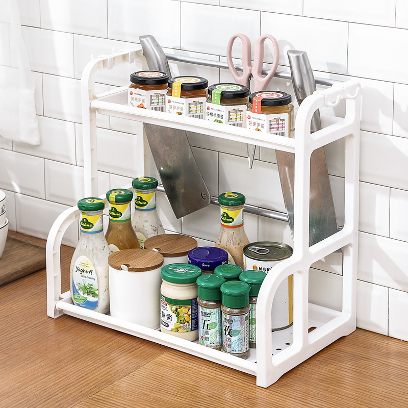 2 Layers Table Plastic Chopsti - Commercial Kitchen Wall Shelves ulasan dan harga