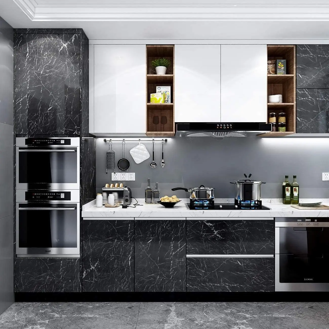 Marble Contact Paper Granite B - Commercial Kitchen Wall Panels ulasan dan harga