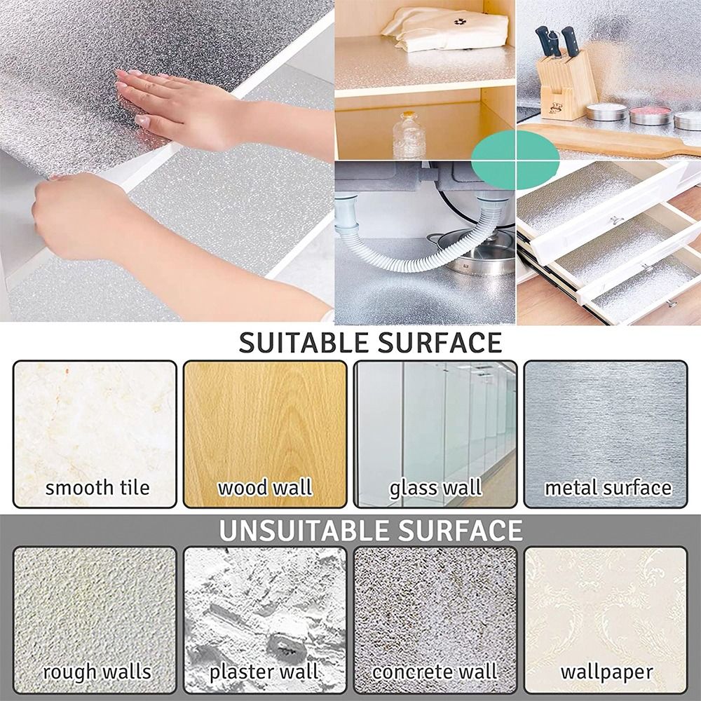 40x300cm Kitchen Oil-proof Sel - Commercial Kitchen Wall Panels ulasan dan harga