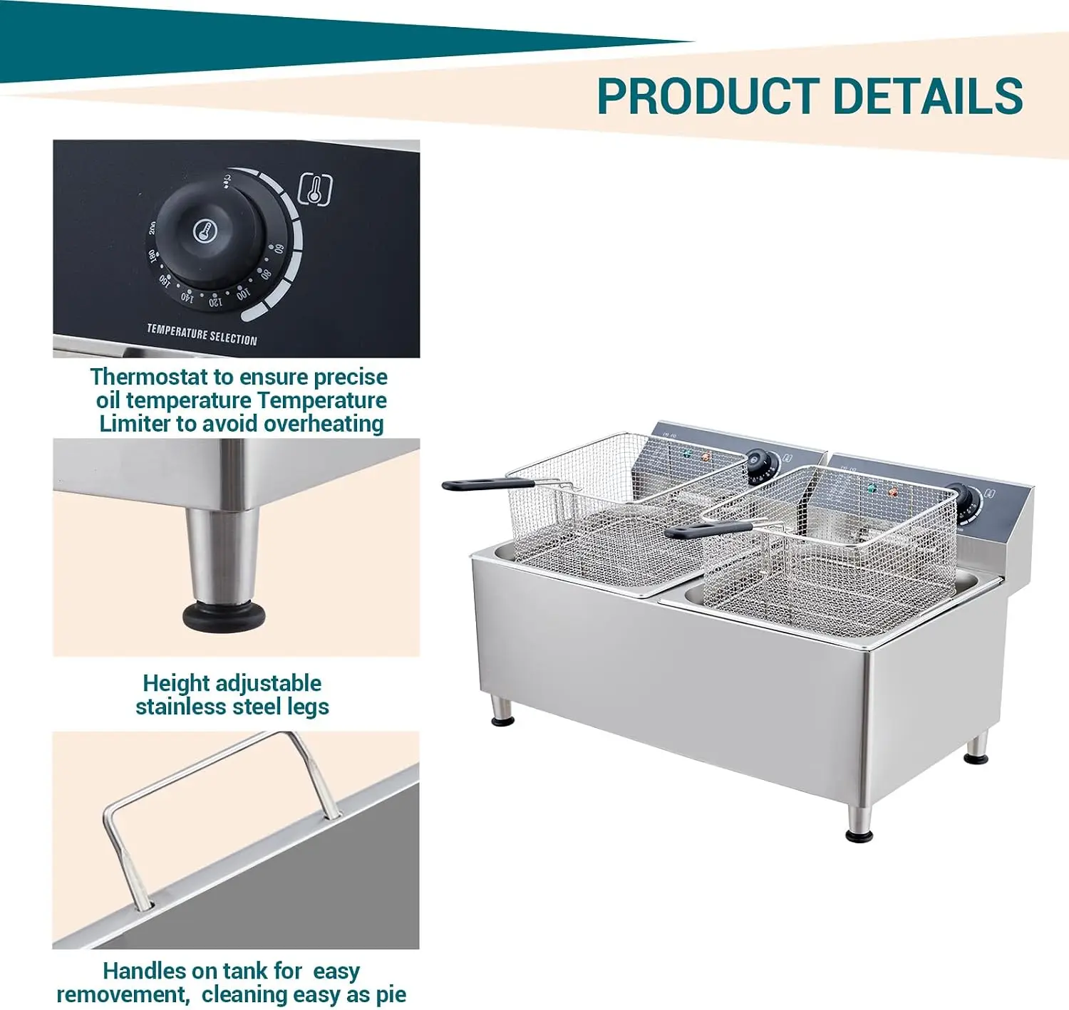 23.2 Quart Commercial Electric - Deep Fryer Commercial ulasan dan harga