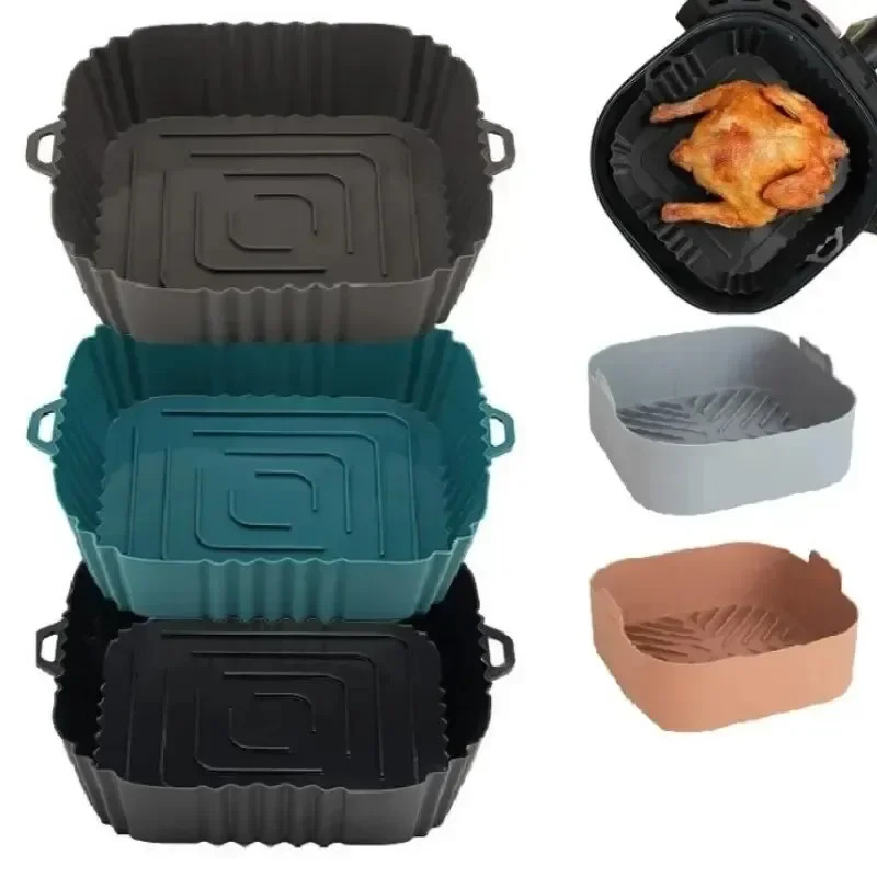 1PC Silicone Air Fryer Basket, - Deep Fryer Commercial ulasan dan harga