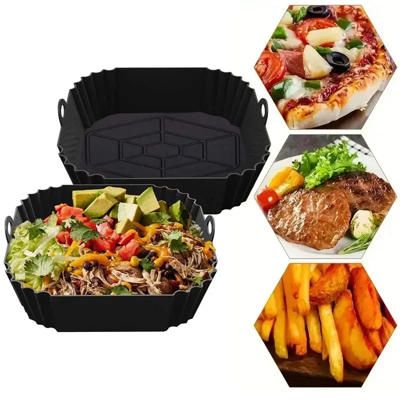 1PC Silicone Air Fryer Basket, - Deep Fryer Commercial ulasan dan harga