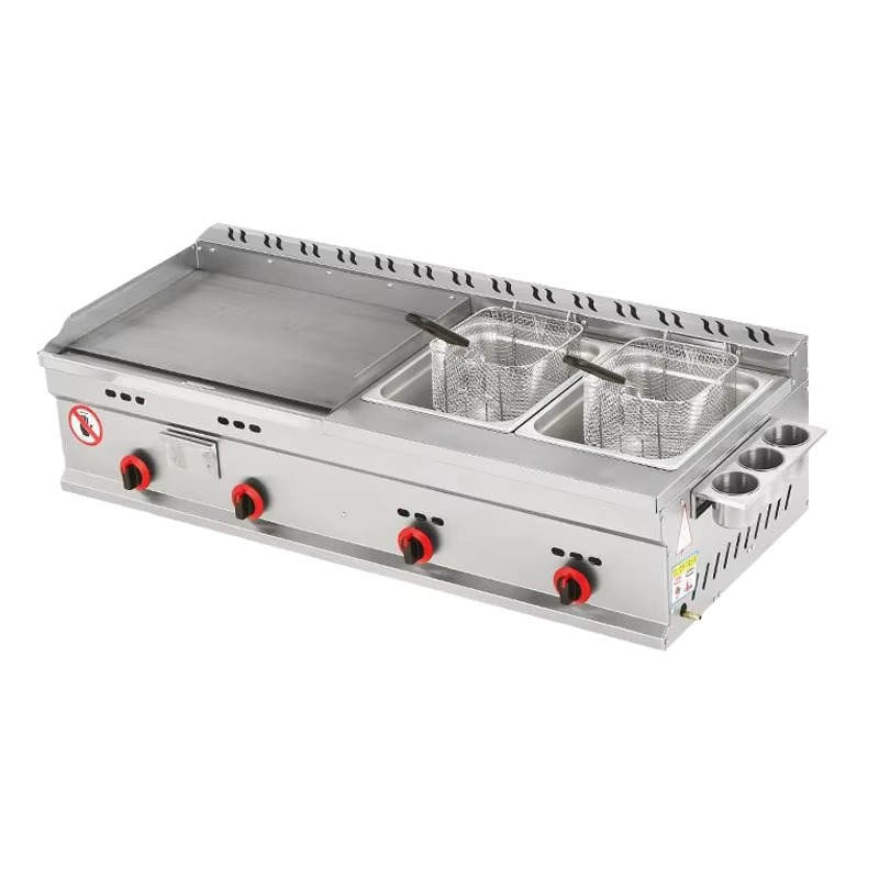 Commercial Gas Grill + Double  - Deep Fryer Commercial ulasan dan harga