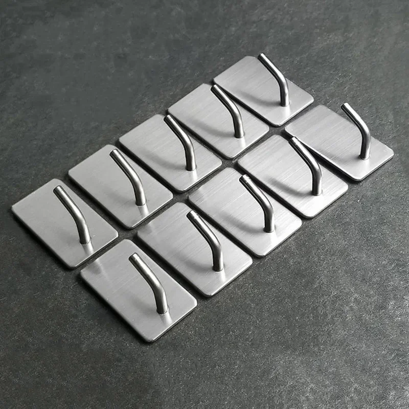 1-10Pcs Self Adhesive Hook Sta - Commercial Kitchen Wall Shelves ulasan dan harga