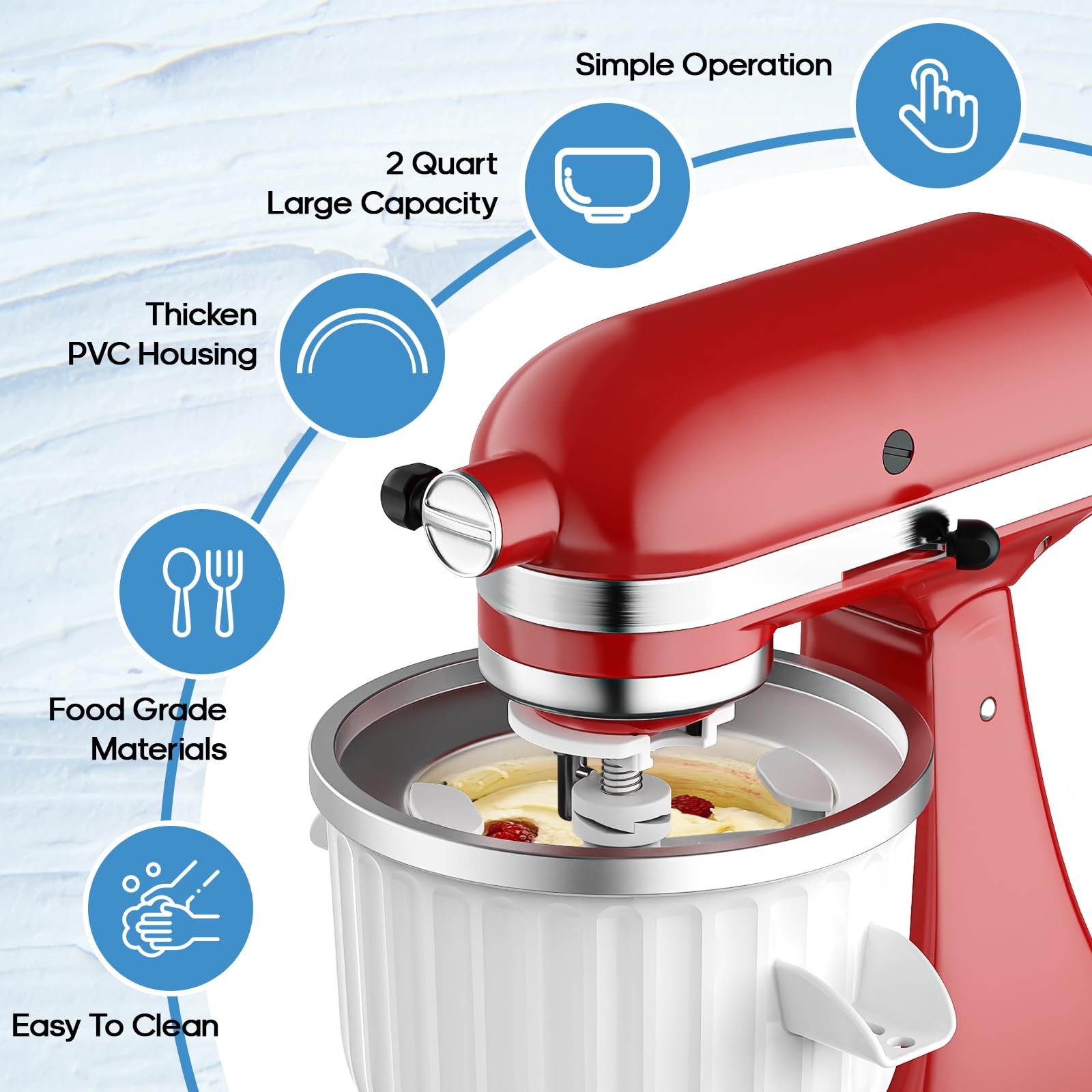 2 Quart Ice Cream Maker Attach - Commercial Kitchen Accessories ulasan dan harga