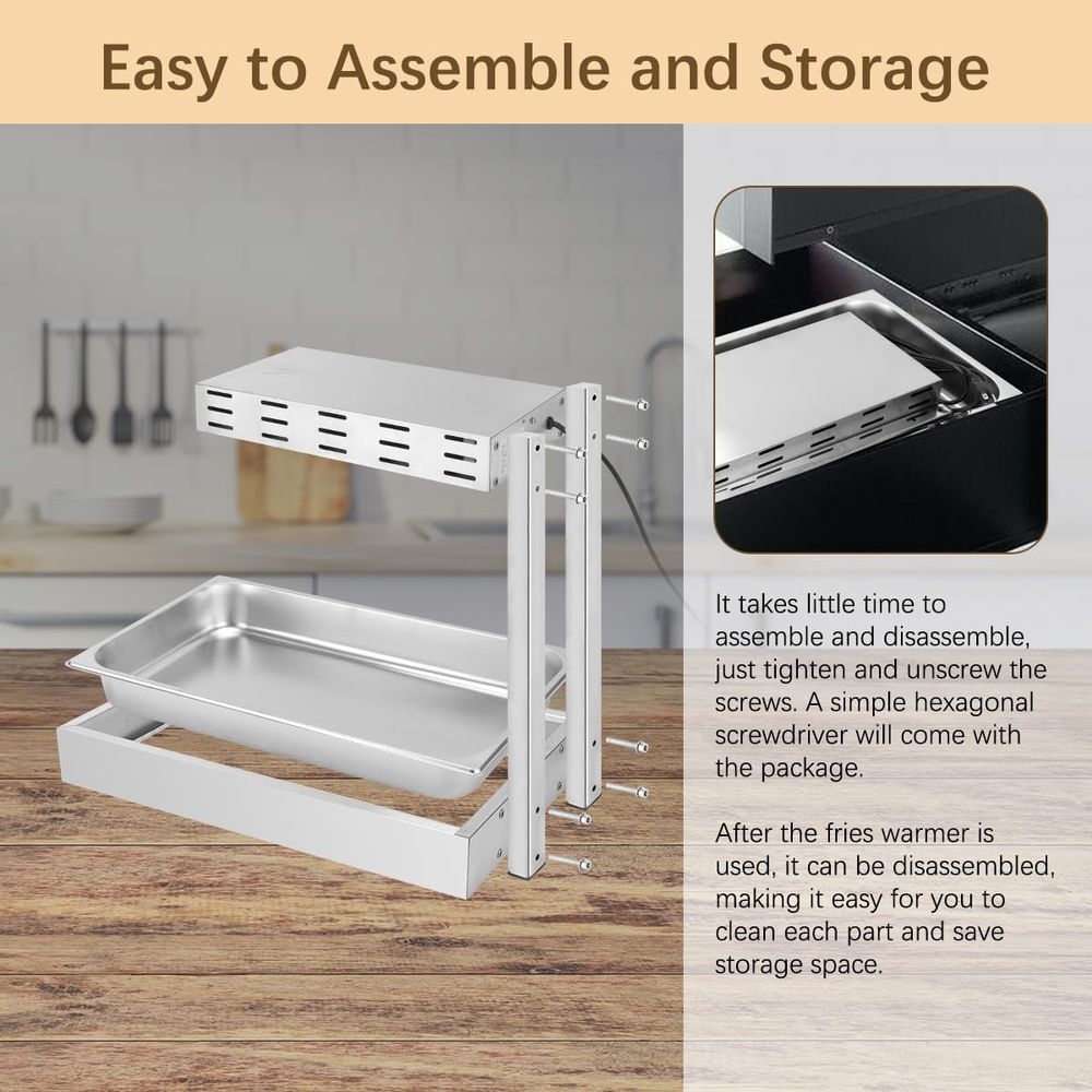 French Fry Warmer, Commercial  - Commercial Kitchen Accessories ulasan dan harga
