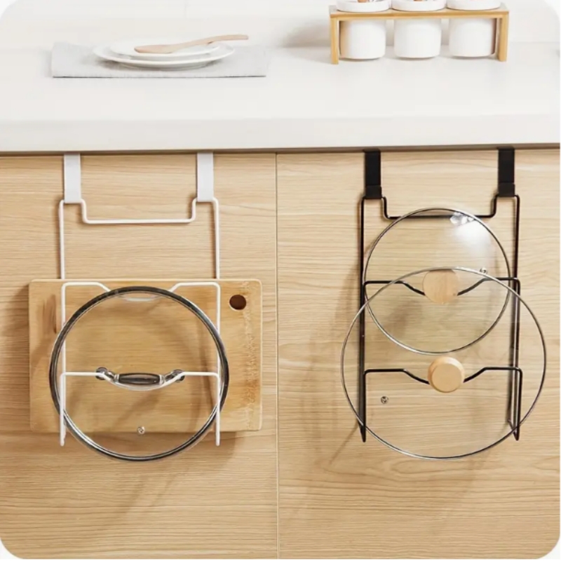 Hanging Pot Lid Rack for Cupbo - Commercial Kitchen Wall Shelves ulasan dan harga