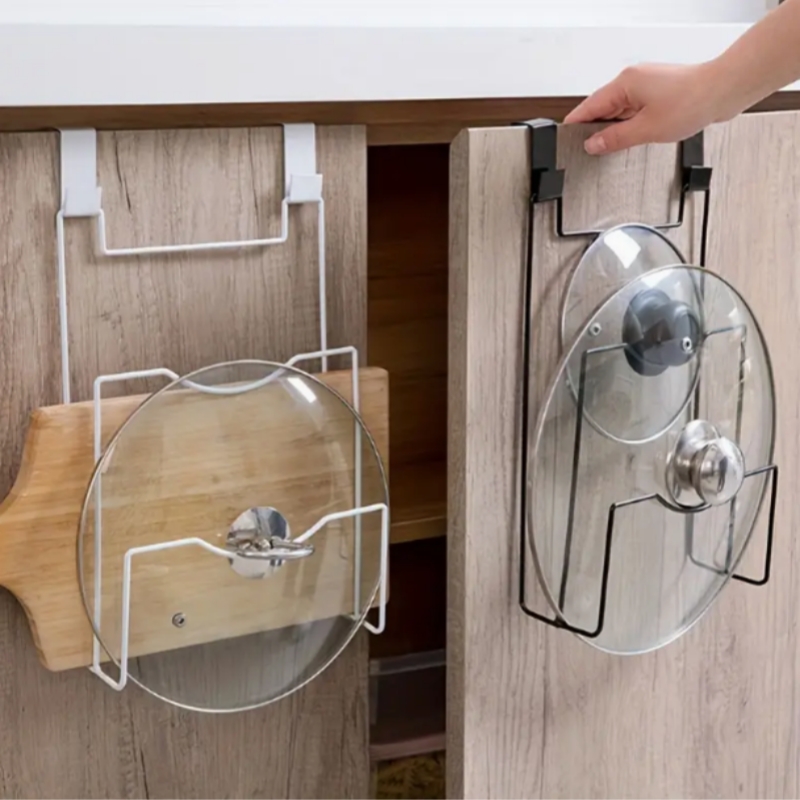 Hanging Pot Lid Rack for Cupbo - Commercial Kitchen Wall Shelves ulasan dan harga
